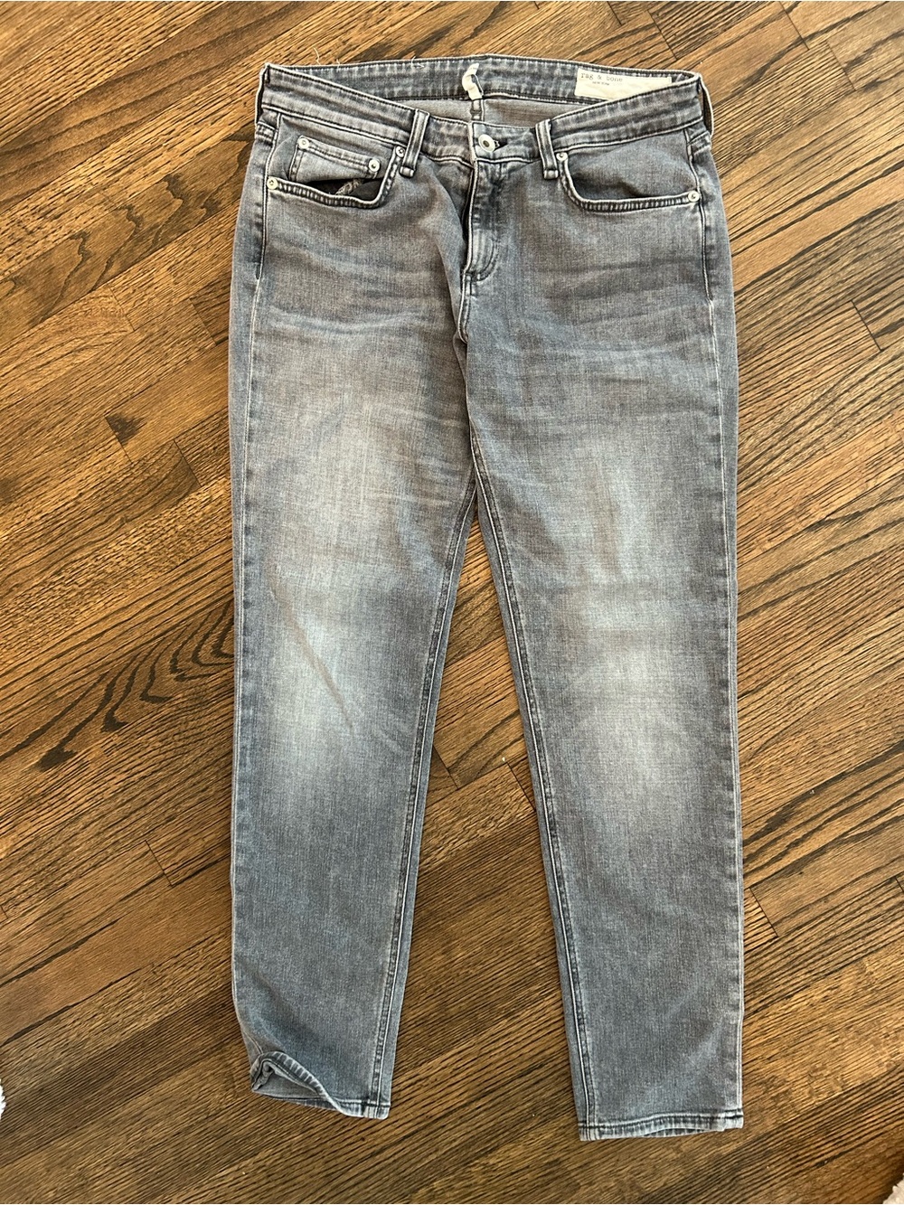rag & bone Women's Skinny Jeans in Faded Gray Wash